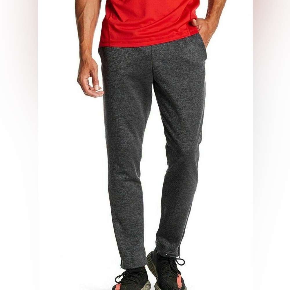 NWOT Adidas Men's Team Issue Fleece Lined Tapered Leg Dark Gray Pants, Small